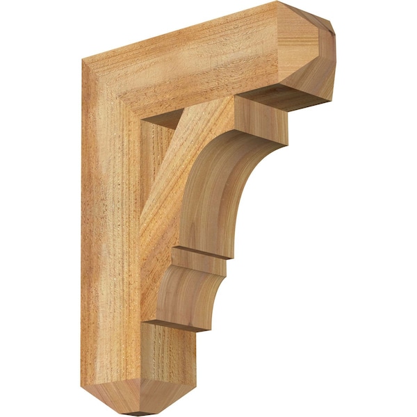 Ekena Millwork Balboa Craftsman Rough Sawn Bracket, Western Red Cedar, 4"W x 14"D x 18"H BKT04X14X18BOA04RWR - main